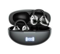 RCA TUNE-88 AI Translator Earbuds Pro, Bluetooth 5.4 Auriculares de oreja abierta, traducción en tiempo real 133 idiomas, 20 horas de reproducción, ultra graves, clip a prueba de sudor (negro)