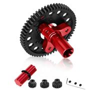 RCarmubWow 57T Slipper Upgrades Part for 1/10 Granite Senton Vorteks Big Rock 3S & Mega550, Kraton Outcast 4S, 1/8 Typhon 3S, Steel 32P 57T RC Slipper Gear w/15T 16T 17T Pinions, rojo