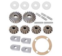 RCarmumb Diff Gear Set actualiza piezas para Arrma 1/7 Felony Fireteam Infraction Limitless Mojave, 1/8 Kraton Notorious Outcast Talion TLR Tuned Typhon 6S, RC Metal Diff Gear Hops Up, Reemplaza