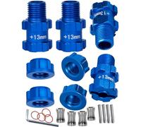 Rcarmumb Rueda hexagonal RC para 1/10 Arrma Senton Granite Big Rock Vorteks 3S, Senton Granite Mega550 Infraction Mega570, 13 mm de eje de rueda extendido de 14 a 17 mm con tuercas antipolvo de 17 mm