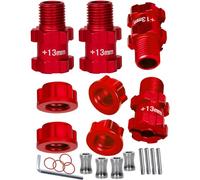 Rcarmumb Rueda hexagonal RC para 1/10 Arrma Senton Granite Big Rock Vorteks 3S, Senton Granite Mega550 Infraction Mega570, 13 mm de eje de rueda extendido de 14 a 17 mm con tuercas antipolvo de 17 mm