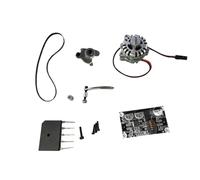 RCARTOYRTR Microgenerador de alta potencia de 65 W + puente rectificador + regulador de voltaje + correa + soporte de polea de distribución, kit de generación de energía modificado para modelo de