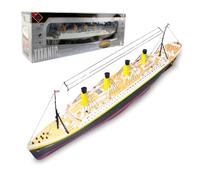 RCARTOYRTR Modelo de barco de crucero a control remoto, 2.4G RC 3CH eléctrico NQD Titanic modelo de barco acuático con luces LED, adecuado para estanque y lago al aire libre, regalo para adultos