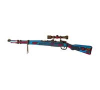 RCARTOYRTR Rompecabezas de madera 3D para adultos, kit de modelo de rifle Steampunk de madera 3D DIY Kar98k, adorno creativo de escritorio (edición nocturna oscura/más de 200 piezas)