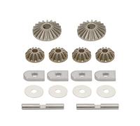 RCAWD Actualizaciones diferenciales del juego de engranajes para ARRMA 6S, 1/7 Felony Fireteam Infraction Limitless Mojave 6S, 1/8 Kraton Notorious Outcast Talion Typhon 6S Upgrades Parts (Negro)