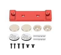 RCAWD Adaptador de cubo hexagonal de rueda de aleación mecanizada de 14 mm, tuerca de bloqueo dentada M4 para 1-10 Arrma 3s y Mega550 Vorteks Senton Granite Big Rock Tyfon (rojo)