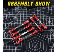 RCAWD Arrma - Varilla de acoplamiento de eslabones de tensores, 6 piezas 1-10 3S Mega Vorteks Senton Granite Big Rock Typhon piezas de actualización