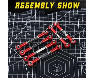 RCAWD Arrma - Varilla de acoplamiento de eslabones de tensores, 6 piezas 1-10 3S Mega Vorteks Senton Granite Big Rock Typhon piezas de actualización