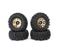 RCAWD Beadlock - Juego de neumáticos de latón de 1 pulgada, ruedas hexagonales RC Crawler de 7 mm para 1/24 1/18 TRX4M SCX24 FCX24 FCX18 AX24 HobbyPlus CR18P FMS, piezas de actualizaciones 64 g x 4