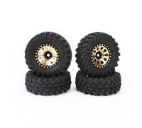 RCAWD Beadlock - Juego de neumáticos de latón de 1 pulgada, ruedas hexagonales RC Crawler de 7 mm para 1/24 1/18 TRX4M SCX24 FCX24 FCX18 AX24 HobbyPlus CR18P FMS Upgrades Parts 66 g x 4 piezas, 55 x