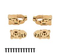 RCAWD Carcasa completa de latón para portal frontal, brazo de nudillos de dirección para FMS Eazyrc ROC Hobby Fcx24 1-24 Crawlers amarillo