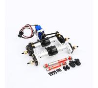 RCAWD Conjunto de ejes diferenciales delanteros y traseros de metal completo para Traxxas TRX-4M 1/18 4WD Hops Up piezas de actualización (plata)