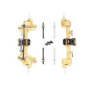 RCAWD Cuarta versión de latón SCX24 ejes portal, eje ancho, eje de transmisión altamente rígido, tornillos gruesos para eje axial 1/24 SCX24 serie portal delantero trasero actualiza piezas doradas