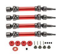 RCAWD Eje de transmisión para ARRMA 3S 1/10 Big Rock, Granito, SENTON, VORTEKS, 1/8 Typhon & Mega 550 Granito, Typhon Upgrades, RC eje de transmisión Hop Up Partes para #AR310780, ARAC4041 Rojo