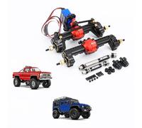 RCAWD TRX4M Diff Locker & Diferencial Portal Ejes Delanteros Traseros Convertidos y Ejes de Transmisión para Traxxas 1/18 Defender Bronco F-150 K10 Actualizaciones Latón Ponderado 100% Durabilidad