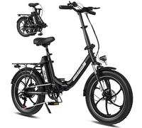 RCB Bicicleta eléctrica Plegable RK6, Llantas de 20 Pulgadas de Ancho, diseño Ligero, Adecuada para Uso Urbano y al Aire Libre.