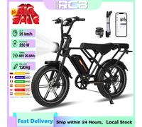 RCB G19 Bicicleta eléctrica de 20", Bicicleta eléctrica de 20", Bicicleta de montaña, Batería de 48 V 20,8 Ah, Motor sin escobillas, Pantalla LCD, Alcance 60-90 KM, APP y NFC Green
