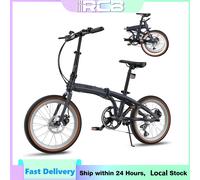 Bicicleta Plegable Rcb Gk4 de 20" con Cuadro de Aluminio Ligero, 7 Velocidades, Freno de Disco Mecánico, Bicicleta Portátil para Desplazamientos Urbanos Purple