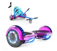 RCB Hoverboard 6.5" Auto-Equilibrio para Niños, de Auto-Equilibrio Hoverboards con Luces Led Integradas y Bluetooth, Hoverkart Go-Kart, Regalo para Niños y Adultos