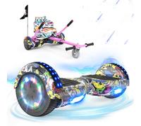 RCB Hoverboard 6.5" Auto-Equilibrio para Niños, de Auto-Equilibrio Hoverboards con Luces Led Integradas y Bluetooth, Hoverkart Go-Kart, Regalo para Niños y Adultos