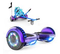 RCB Hoverboard 6.5" Auto-Equilibrio para Niños, de Auto-Equilibrio Hoverboards con Luces Led Integradas y Bluetooth, Hoverkart Go-Kart, Regalo para Niños y Adultos