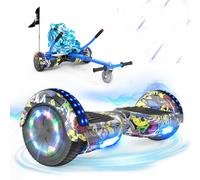 RCB Hoverboard 6.5" Auto-Equilibrio para Niños, de Auto-Equilibrio Hoverboards con Luces Led Integradas y Bluetooth, Hoverkart Go-Kart, Regalo para Niños y Adultos