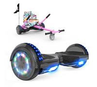RCB Hoverboard 6.5" Auto-Equilibrio para Niños, de Auto-Equilibrio Hoverboards con Luces Led Integradas y Bluetooth, Hoverkart Go-Kart, Regalo para Niños y Adultos