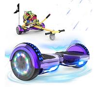 RCB Hoverboard 6.5" Auto-Equilibrio para Niños, de Auto-Equilibrio Hoverboards con Luces Led Integradas y Bluetooth, Hoverkart Go-Kart, Regalo para Niños y Adultos