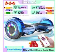 Patinete eléctrico RCB para niños de 6 a 8 a 12 años, scooter eléctrico para niños R15, velocidad Black-Blue