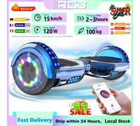 RCB Hoverboard, Hoverboard de dos ruedas de 6,5 pulgadas con altavoz Bluetooth con luz LED, Hoverboard Gran regalo para niños y adultos Hip Hop