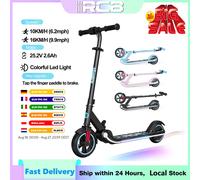 RCB Kids e-Scooter para niños de 6 a 12 años, motor de 150 W - Máx 16 km/h - Rainbow Light-patinete Pink