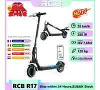 RCB-patinete eléctrico para adultos, Scooter con control por aplicación, motor de 350W, velocidad Black