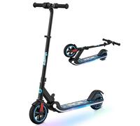 RCB Patinete Eléctrico para Niños 6-12 Años, 150W Motor - Máx.16 Km/h - Luz LED Arcoíris - Plegable - Pantalla LED - Velocidad y Altura Ajustables, Regalo para niños y Adolescentes