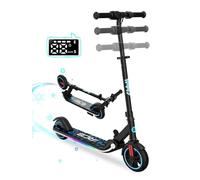 RCB Patinete Eléctrico para Niños 6-12 Años, 150W Motor - Máx.16 Km/h - Luz LED Arcoíris - Plegable - Pantalla LED - Velocidad y Altura Ajustables, Regalo para niños y Adolescentes