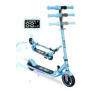 RCB Patinete Eléctrico para Niños 6-12 Años, 150W Motor - Máx.16 Km/h - Luz LED Arcoíris - Plegable - Pantalla LED - Velocidad y Altura Ajustables, Regalo para niños y Adolescentes
