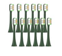 RCCCLXWO 12 Cabezales De Repuesto Compatibles Con Cepillos De Dientes SOOCAS X3/X3U/X5, Suaves Y Coloridos, Con Boquillas De Cerdas De Aspiración.(12VangoGreen)