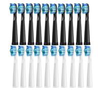 RCCCLXWO 5/10 Cabezales De Repuesto For Cepillo De Dientes Eléctrico, Compatibles Con SEAGO SG910/507/958/515/949/575/551(10White 10Black)