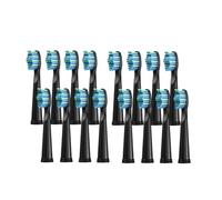 RCCCLXWO Cabezales De Repuesto For Cepillo De Dientes Eléctrico Seago Fairywill (3, 8, 12 Y 16 Unidades)(16 Pcs black)