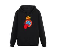 RCD Espanyol Logo Custom Causal Hoodies Long Sleeve Pullover Loose Hoody Mens Sweatershirt Size L