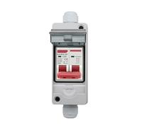 RCGKNNMUZ Caja de distribución de cableado de plástico impermeable IP65, montaje en panel exterior, con combinación de disyuntor MCB DPN DZ47, HT-2(HT-2 and DPNLE,20A)