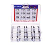 RCGKNNMUZ Fusible 250 Piezas Kit Surtido de fusibles de Vidrio de soplado rápido 250V 1A, 2A, 3A, 5A, 6A, 7A, 8A, 10A, 6x30,5x20mm Tubo Caja de fusibles de Vidrio de soplado rápido(360pcs)