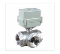 RCGKNNMUZ Válvula solenoide de 3 vías SS304 DN25 BSP/NPT de 1'' for Control de Agua, con Apertura/Cierre en Caso de Corte de Suministro eléctrico de 110 V-230 V CA.(T Port Flow D,CR502)