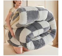 RCGNR Invierno CáLido NúCleo De Terciopelo De Cordero, Manta Cama Matrimonio Y Sofá De Invierno, CáLida Y Suave, EdredóN CáLido De Terciopelo De Doble Cara B, 150x200cm/3.5kg