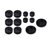RCGOFOLLOW Arandelas de fieltro para platillos, fundas para platillos, accesorios para batería. El paquete contiene 12 piezas de fieltros para soportes para una experiencia batería con, negro