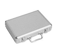 RCGOFOLLOW Caja de Almacenamiento de aleación Aluminio para fichas, Organizador Juegos fichas con números, contenedor Viaje Capacidad, Organizador portátil, contenedor Herramientas