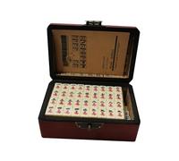 RCGOFOLLOW Caja de para Madera Mah Jong Mini Mahjong. Contiene 144 fichas. Ideal para una Divertida Noche de Juegos en Familia. Fácil Leer. ¡Estas fichas Grandes se sienten Bien, Color único