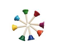 RCGOFOLLOW Campanas de 8 notas, instrumento musical para niños, regalo para la enseñanza musical y diversión familiar en casa, juego de campanas mano para coro guardería,