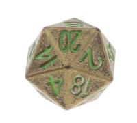 RCGOFOLLOW Dados Que Brillan en la Oscuridad D20 Dados numéricos de Metal D20 Momentos de Juego rol poliédricos Veinte Caras Material Diámetro del Metal Aprox. La Textura 22 mm/0,87 Pulgadas es
