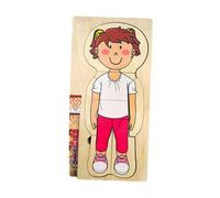 RCGOFOLLOW Divertido Juego de Rompecabezas para bebés Que aprenden Las Partes del Cuerpo. Idea de Regalo. Rompecabezas educativos para niños en Edad Preescolar. para Madera del Cuerpo Humano la