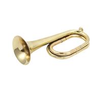 RCGOFOLLOW Elegante trompeta de caballería con corneta de marcha y boquilla gran diámetro que produce sonidos claros y resonantes para músicos exploradores. Trompeta, corneta, instrumento viento
